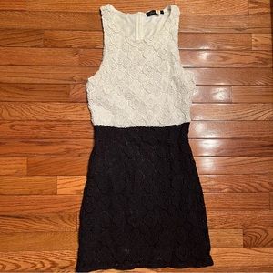 Francesca’s Lace Black and White Dress